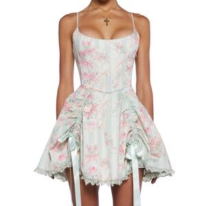 Dolls Kill Sugar Thrillz ARDENT AFFECTION CORSET MINI DRESS